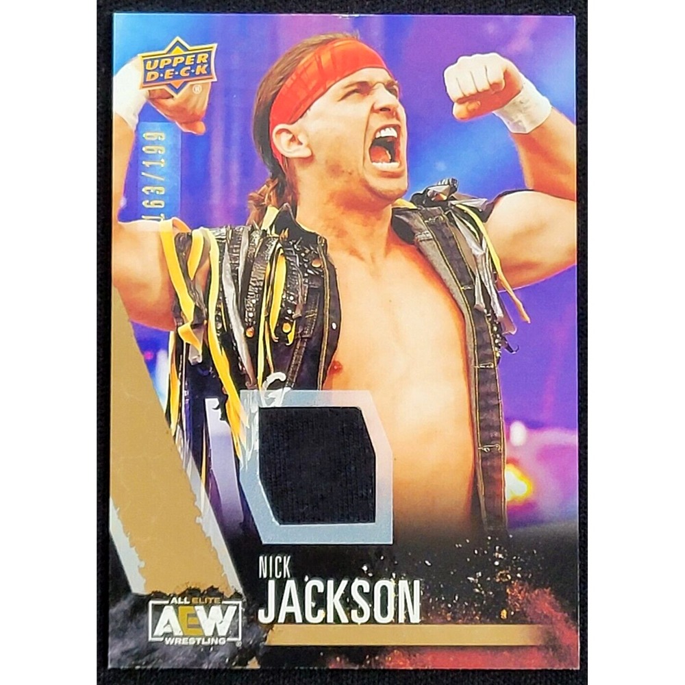 2021 UPPER DECK AEW NICK‎ JACKSON GOLD RELIC #D 163/199